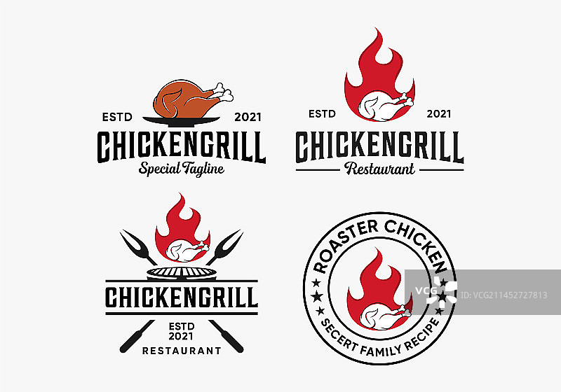 烤鸡餐厅Logo合集图片素材