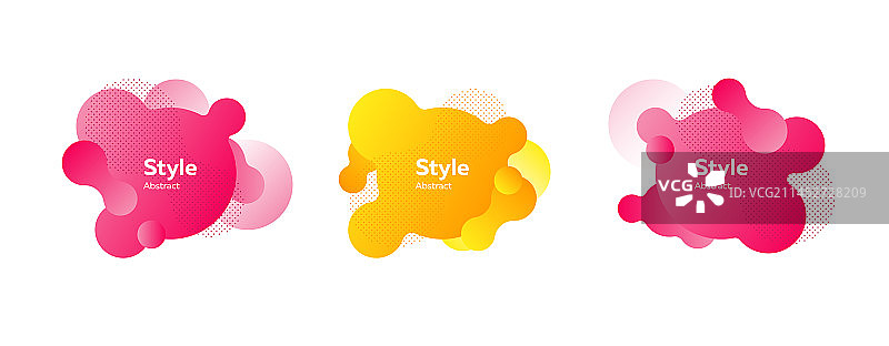 彩色抽象图形元素合集图片素材