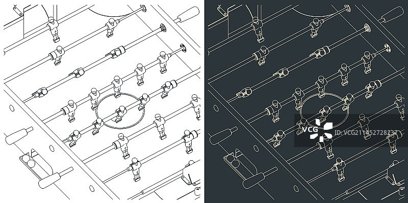 经典桌上足球台特写图片素材