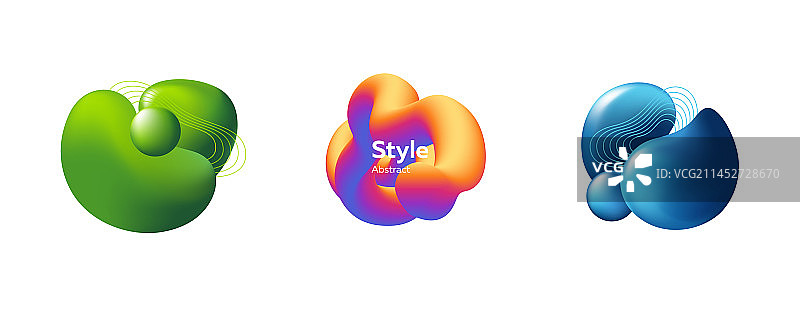 3D流动造型图片素材