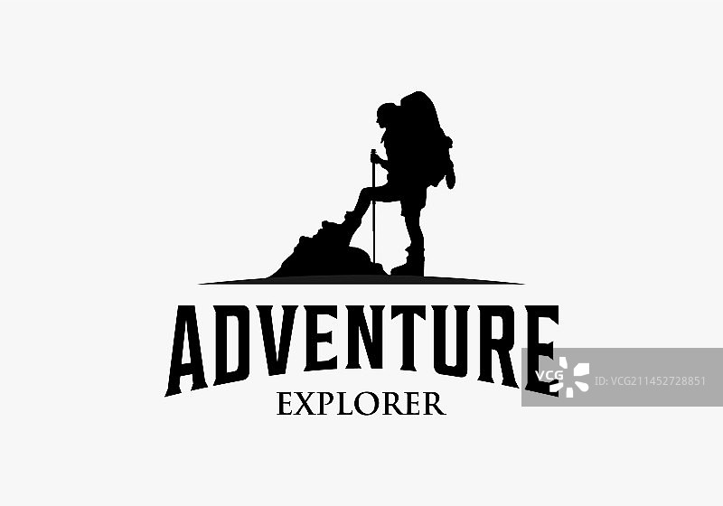 复古探险探索者标志设计图片素材