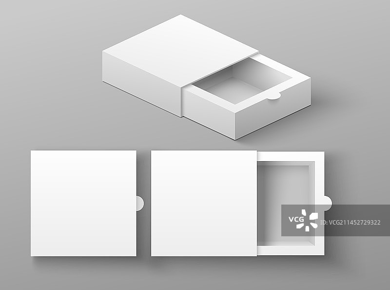 包装盒真实感设计（开启和关闭）图片素材