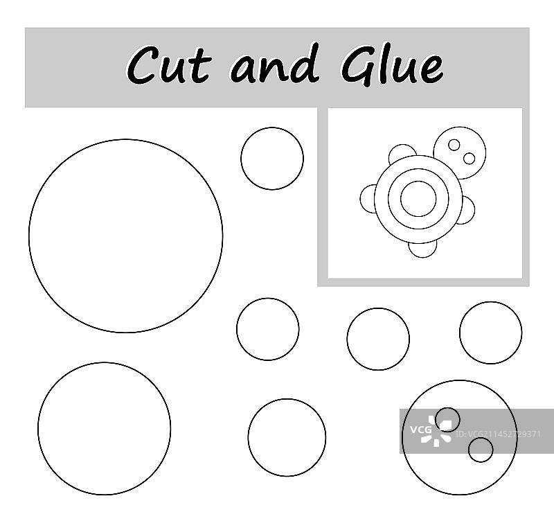 DIY彩色剪贴纸工作表图片素材