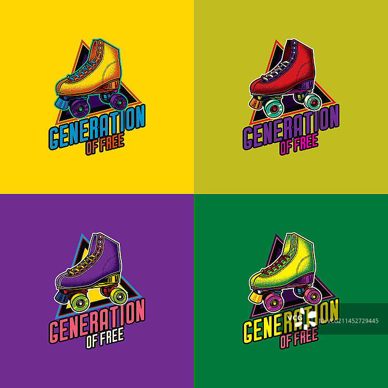 复古溜冰鞋图片素材