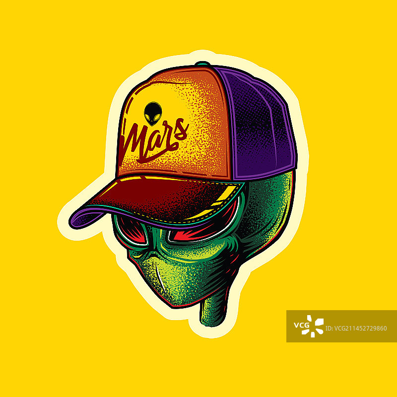 戴帽子的外星人图片素材