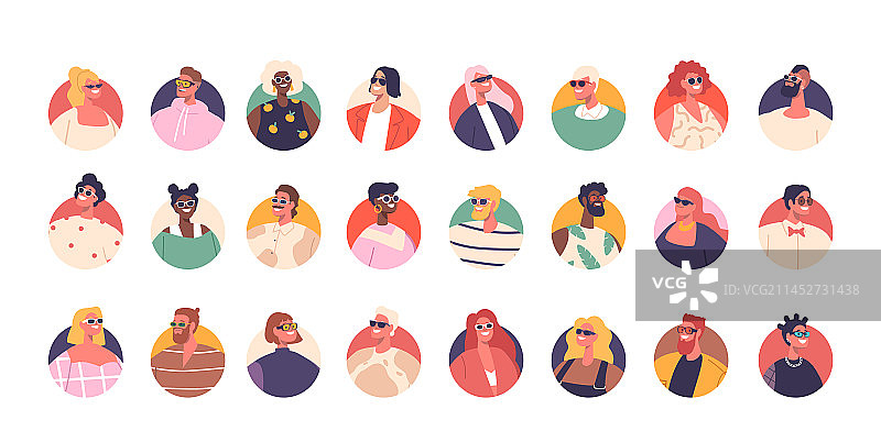 可定制的各种角色头像图片素材