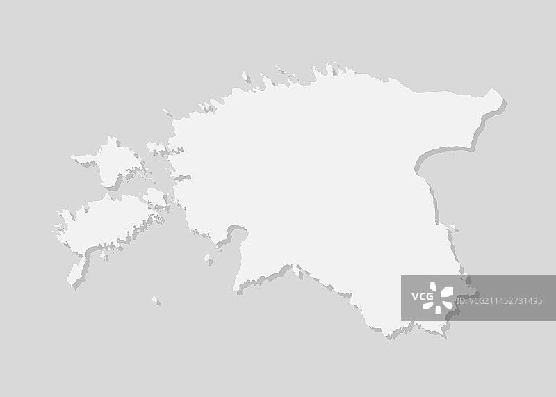 爱沙尼亚地图简约模板欧洲国家图片素材