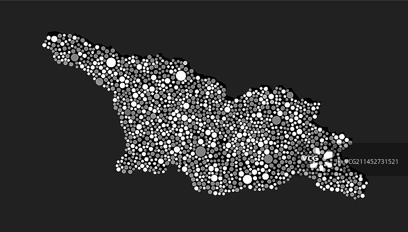 格鲁吉亚地图创意点状设计图片素材