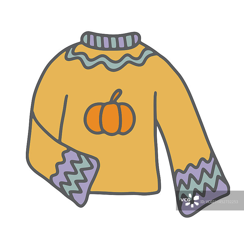 手绘秋季毛衣图片素材