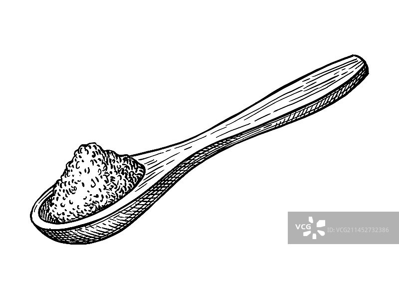 一勺肉豆蔻粉图片素材