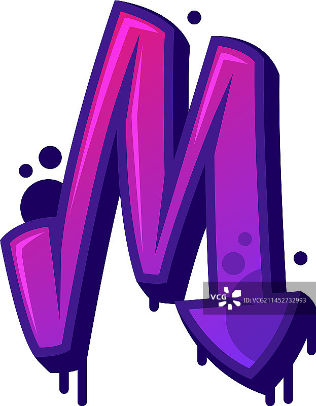 涂鸦字母紫色字体大写图片素材