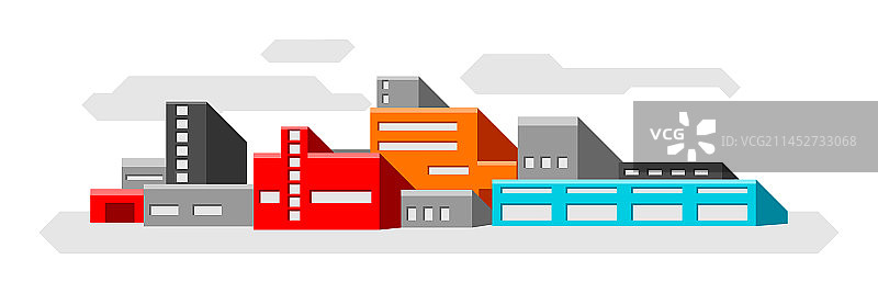 城市工业建筑背景图片素材