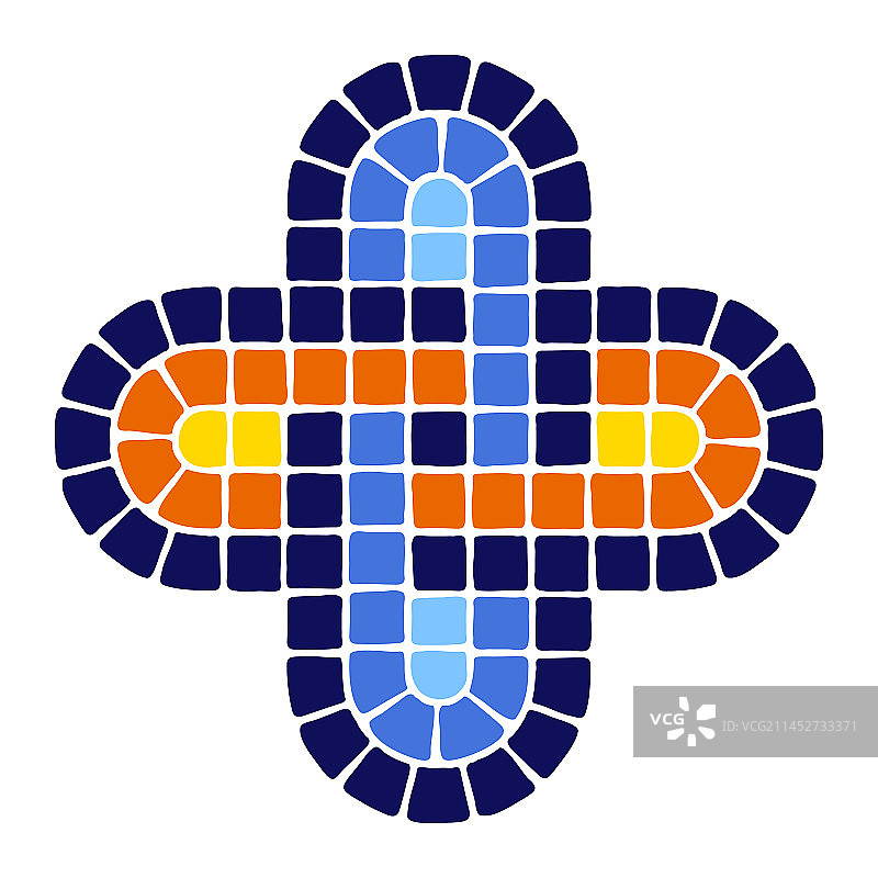 复古陶瓷石材马赛克装饰元素图片素材