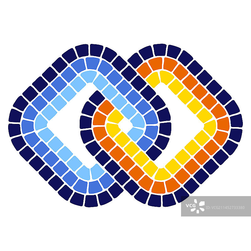复古陶瓷石材马赛克装饰元素图片素材