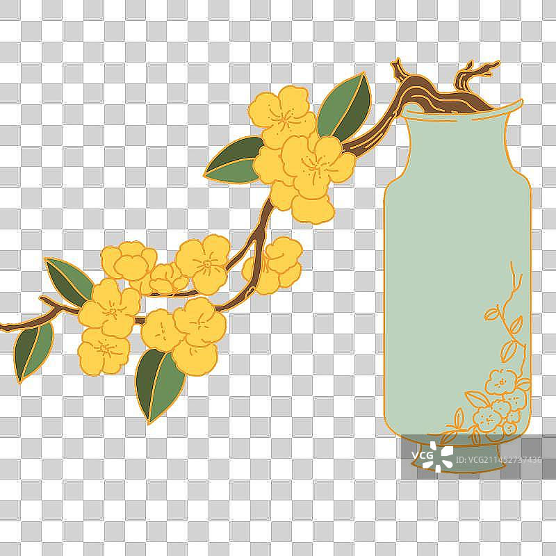 中秋桂花花瓶图片素材