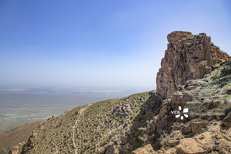 宁夏银川贺兰山滚钟口风景区---笔架山山体图片素材