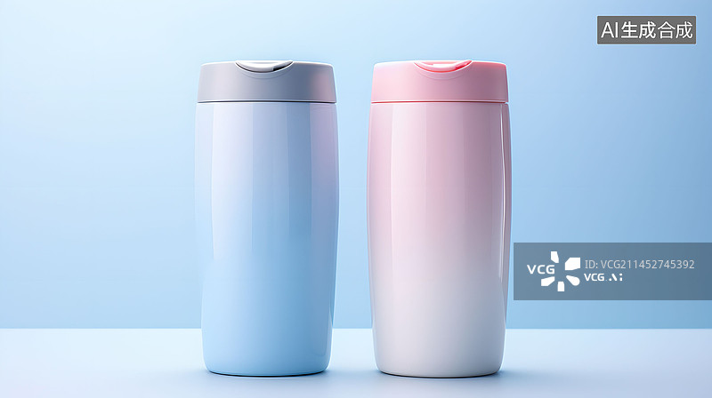 【AI数字艺术】水杯，保温杯，渐变，产品展示，样机图片素材