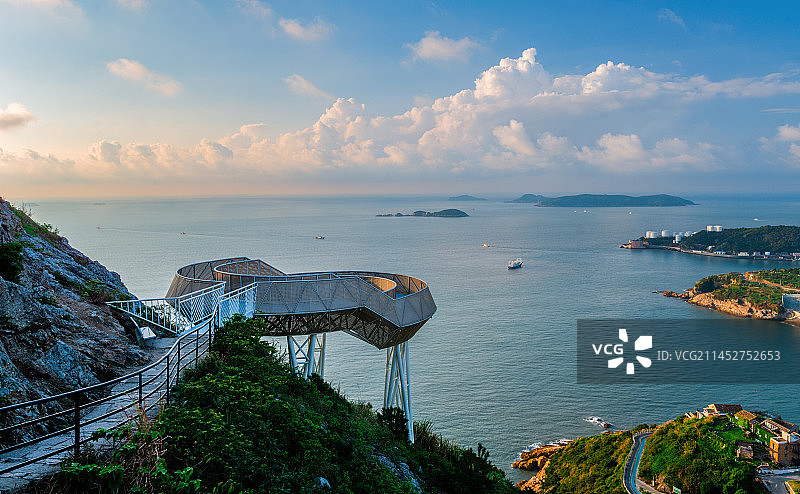 温岭石塘，清晨海景。图片素材