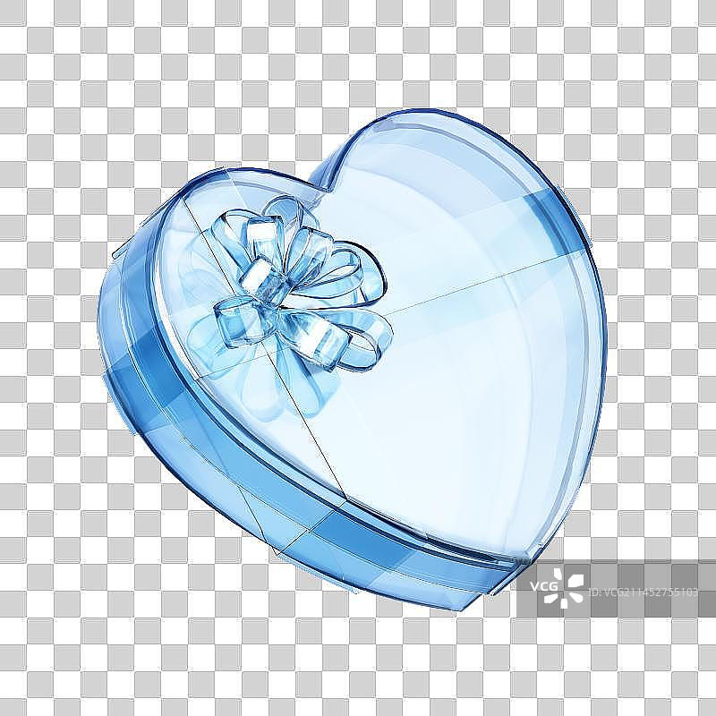 3D渲染的蓝色玻璃图标图片素材