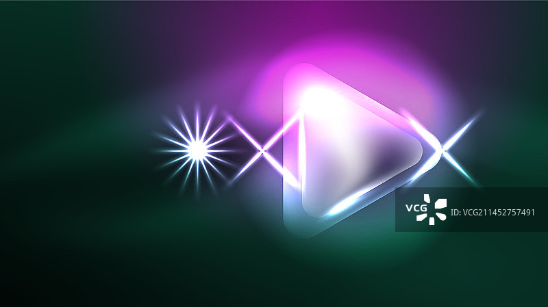 数字霓虹灯抽象背景三角形和图片素材