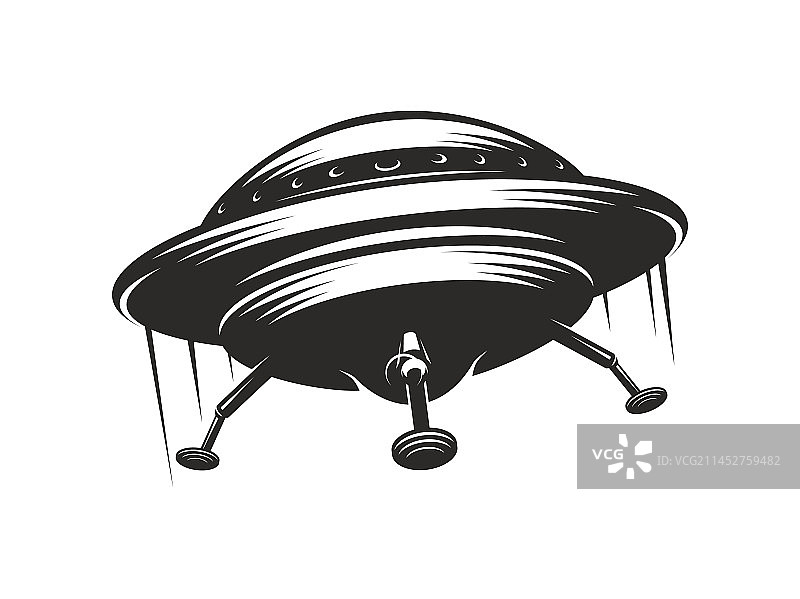 不明飞行物图标：带尾迹的飞碟图片素材