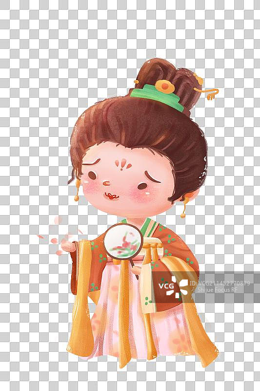 民族汉族人物插画图片素材
