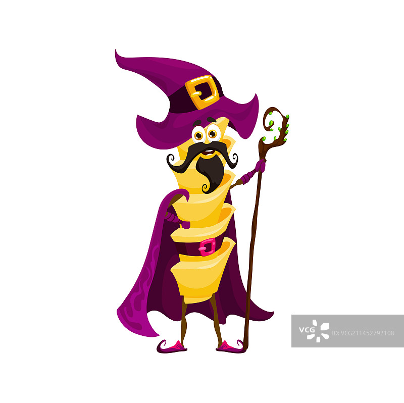 万圣节卡通螺旋面巫师角色图片素材