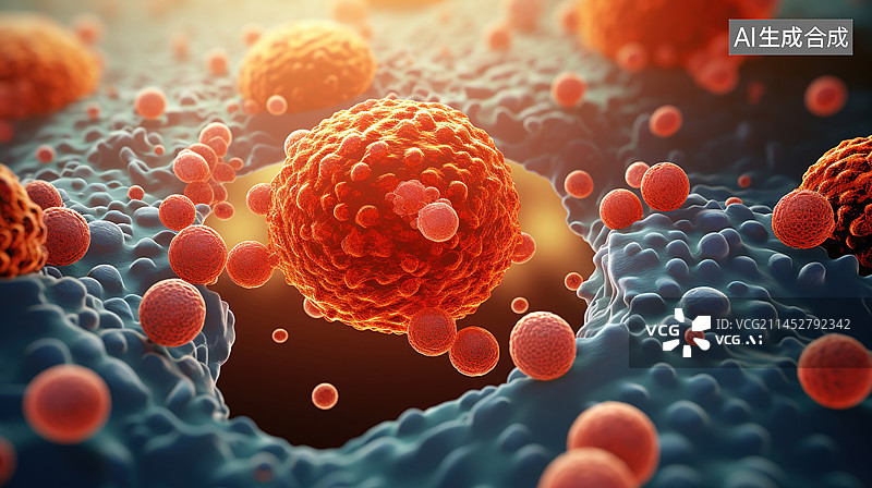 【AI数字艺术】血液中的脂肪细胞巨噬细胞图片素材
