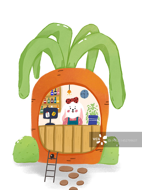 兔子商店图片素材