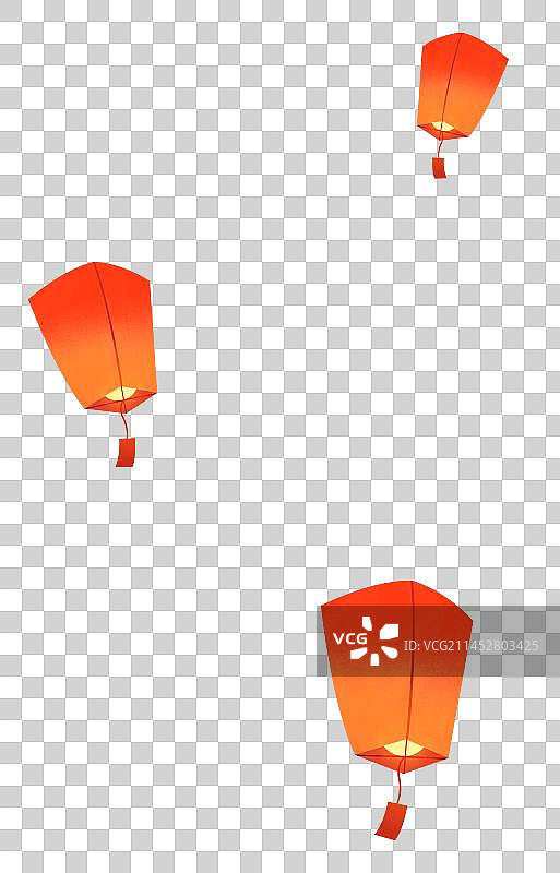 中秋孔明灯图片素材