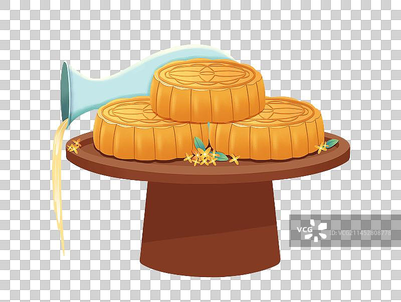 中秋节月饼桂花酒图片素材