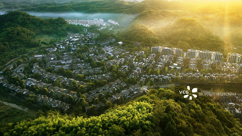 成都大邑县幸福公社图片素材