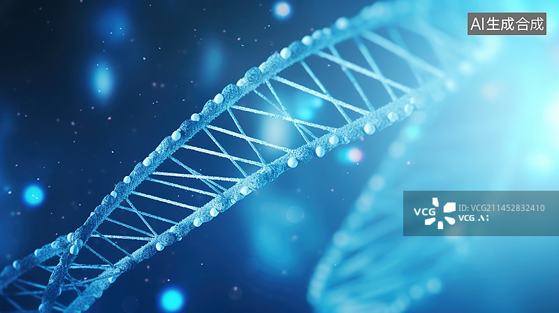 【AI数字艺术】双螺旋DNA概念医学背景图片素材