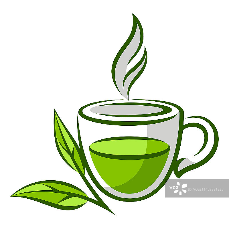 传统绿茶杯图片素材