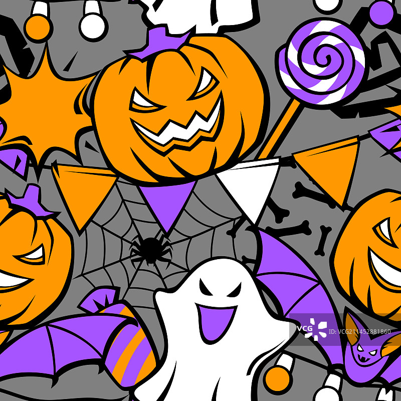 万圣节快乐图案节日背景图片素材