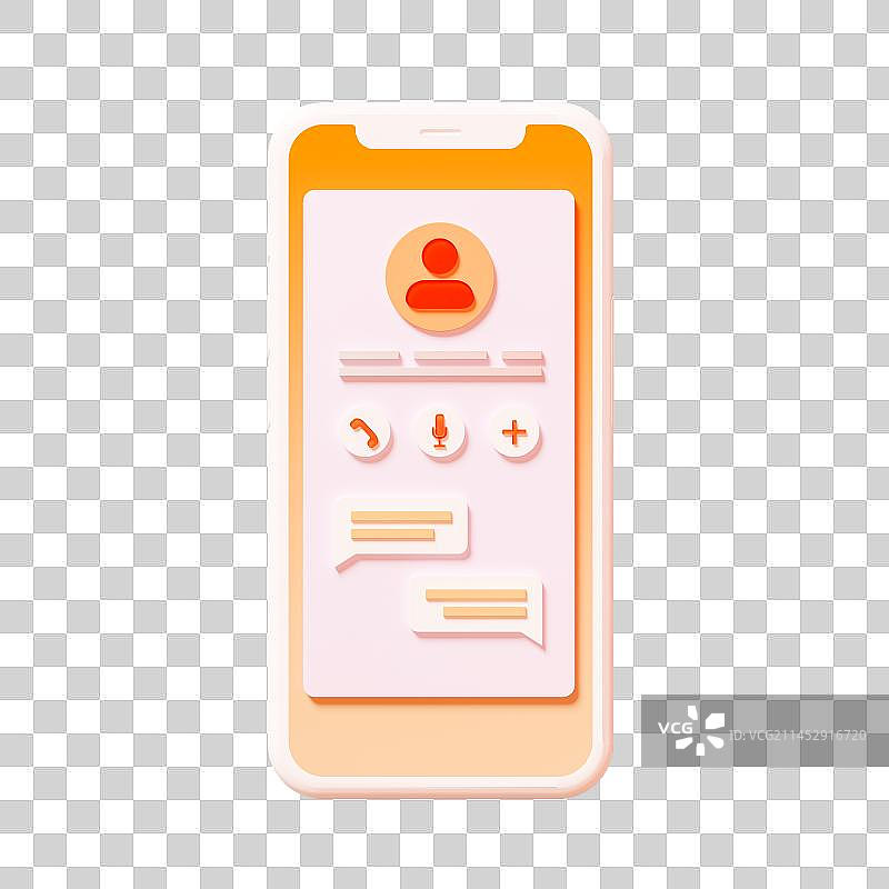 3D有APP页面的智能手机免抠元素图片素材