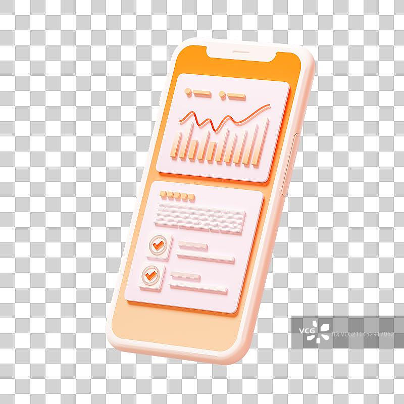 3D有APP页面的智能手机免抠元素图片素材