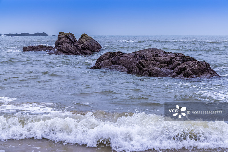 湄洲岛妈祖平安里海滩图片素材