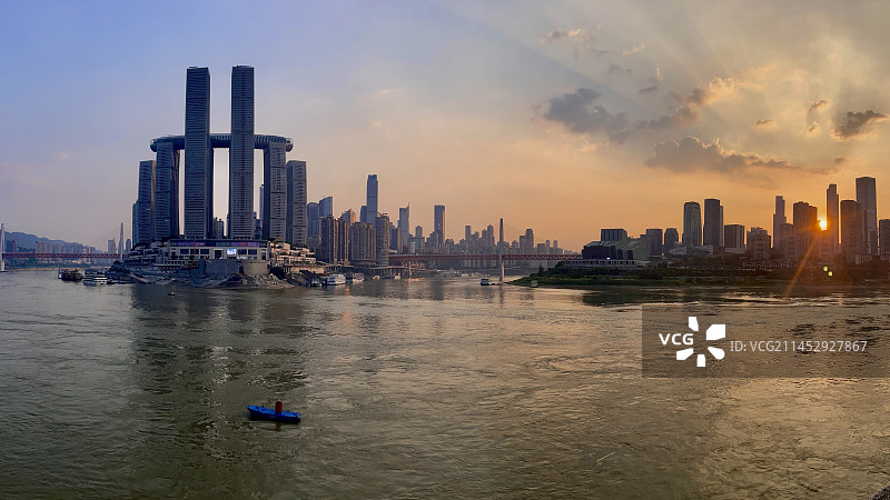 重庆朝天门余晖图片素材