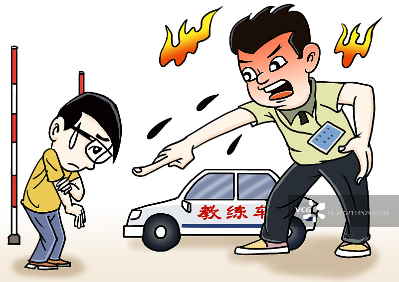 驾校教练发飙，学员花钱还挨骂图片素材