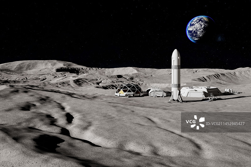 月球_基地_地球_探月工程图片素材