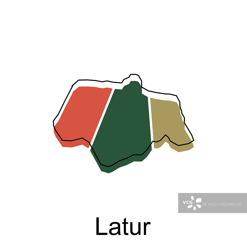 拉图尔市现代简约几何地图图片素材