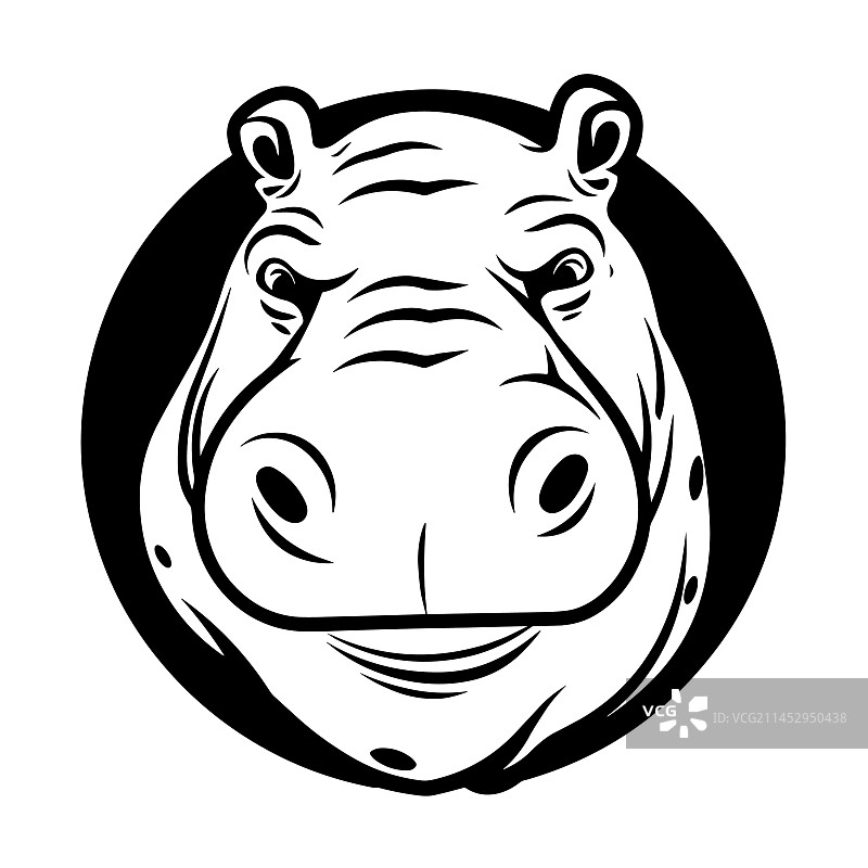 河马轮廓图片素材