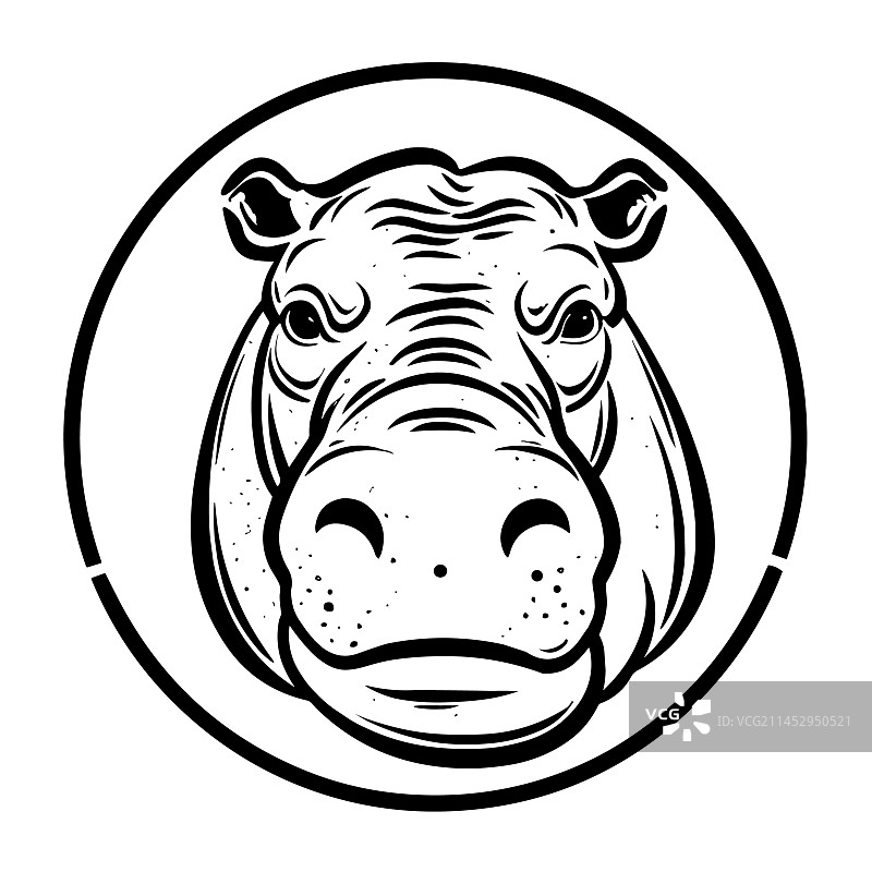 河马轮廓图片素材