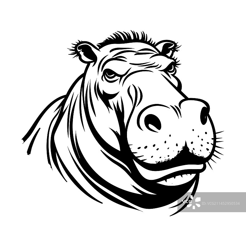 河马轮廓图片素材