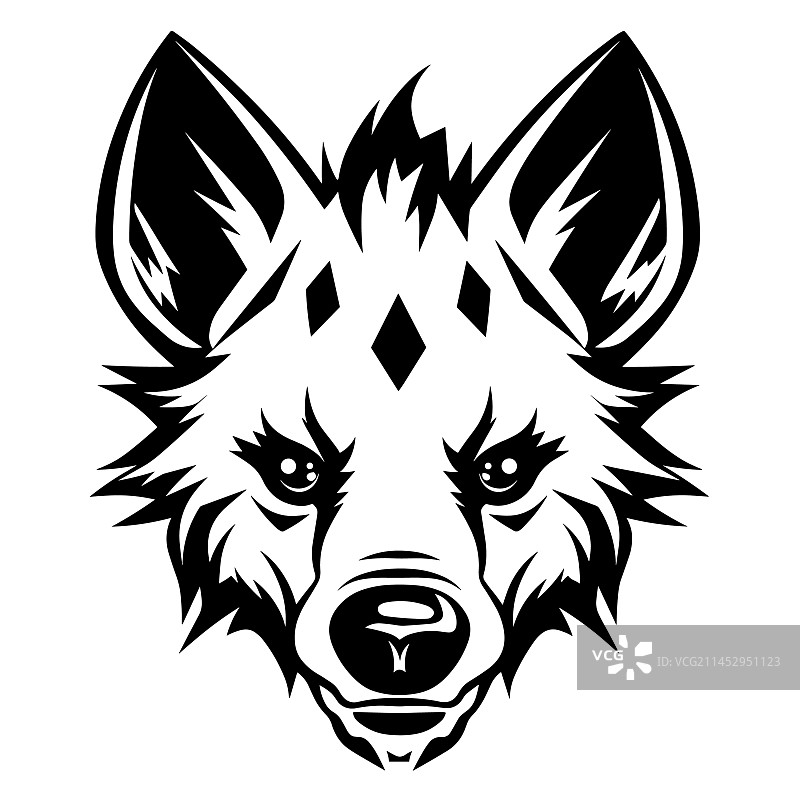 鬣狗轮廓图片素材