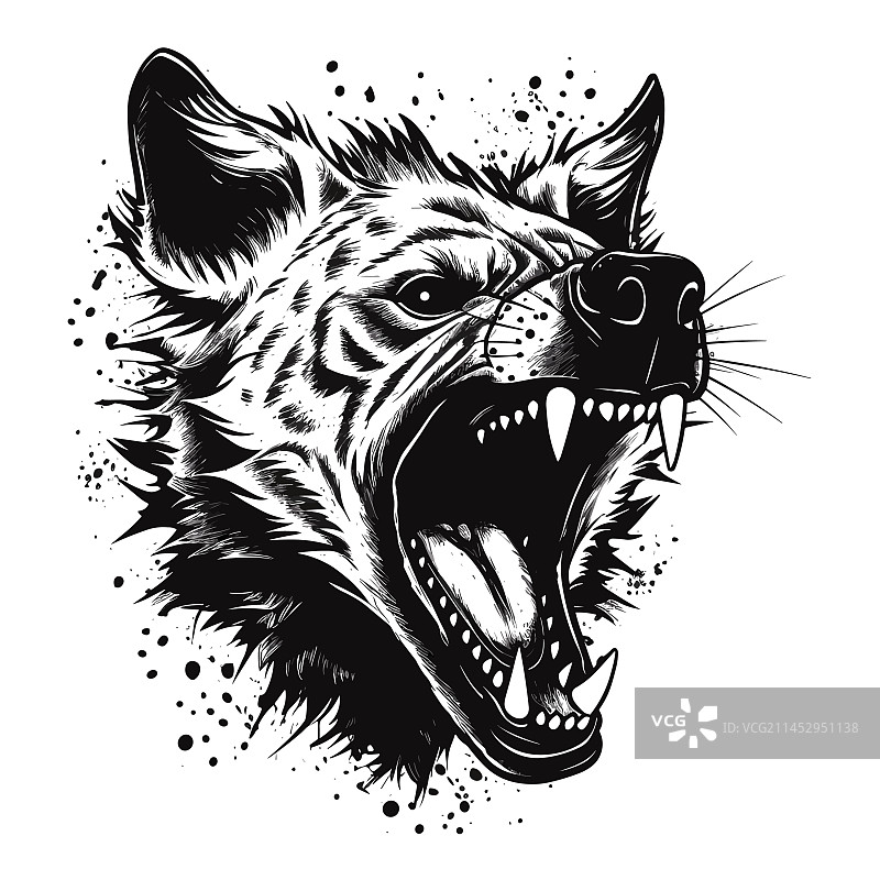 鬣狗轮廓图片素材