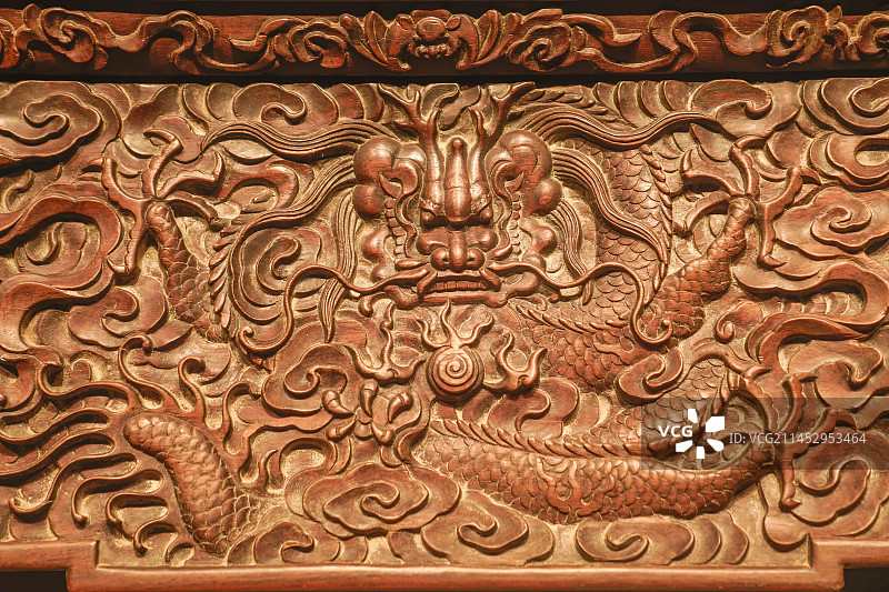 传统民居古建筑木雕艺术 龙 酸枝木 雕刻 非物质文化 木图片素材