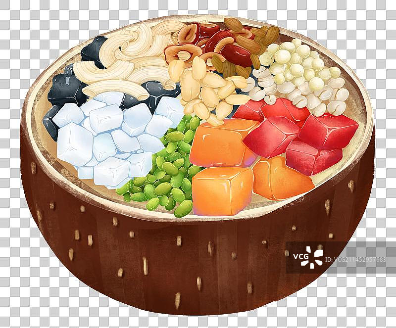 夏日甜品清补凉冰粉图片素材