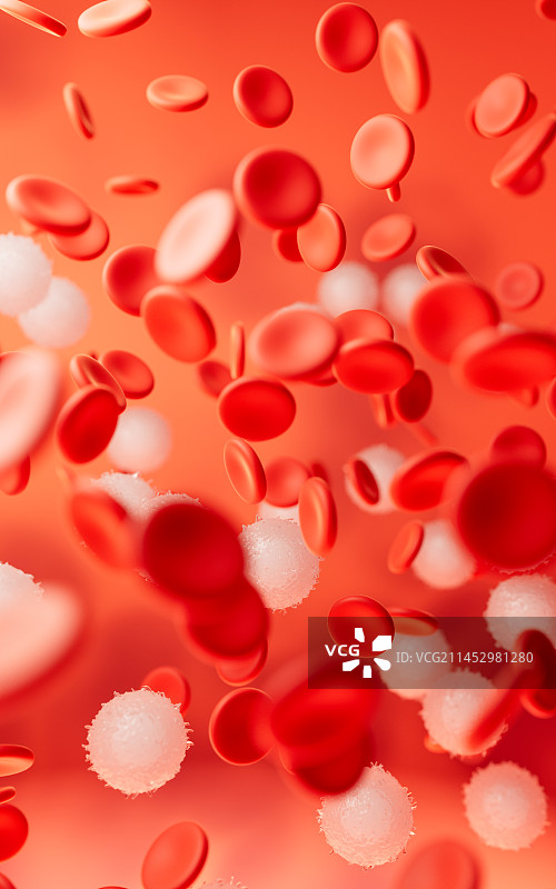 微观血液细胞3D渲染图片素材